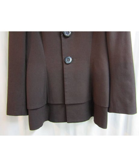 05aw yohji yamamoto femme ダークブラウン BIGボタンデザインジャケット FN-J31-187