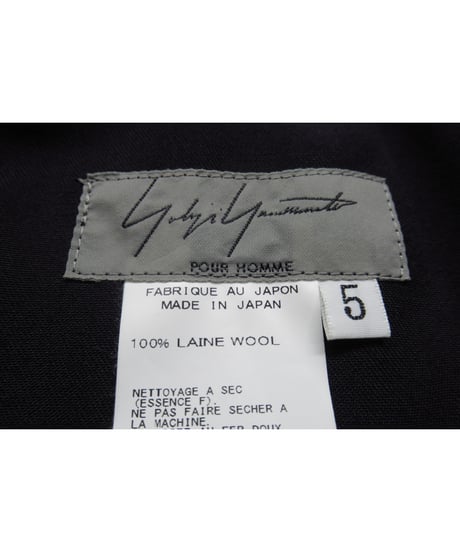 14aw yohji yamamoto pour homme GOTHICチャーム付き テーパードパンツ（HF-P11-100）