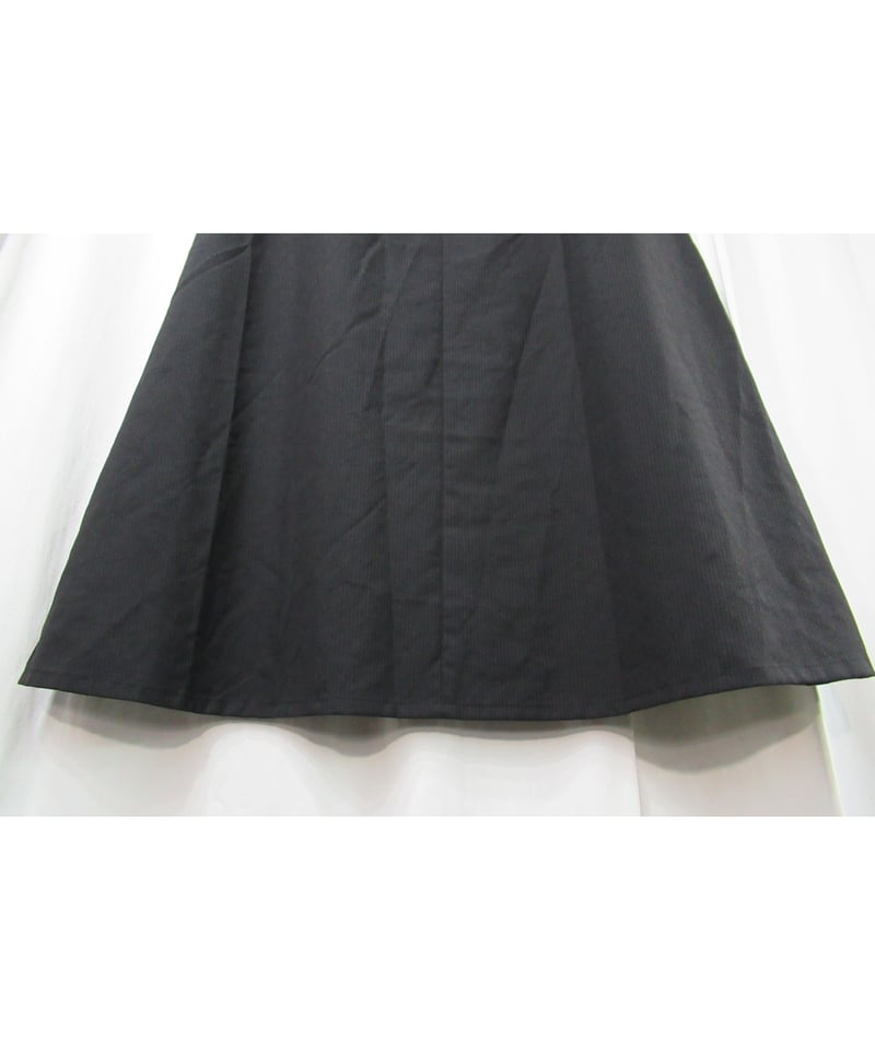 yohji yamamoto +noir ストライプ シンプルロングフレアスカート