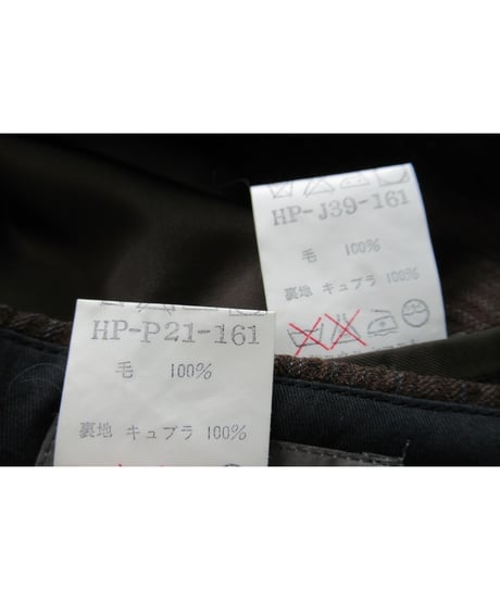 93aw yohji yamamoto pour homme vintage ストライプデザイン セットアップ ブラウン（HP-J39-161)