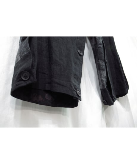 未使用 21ss yohji yamamoto pour homme 麻 プリントデザインパンツ（HD-P42-802）