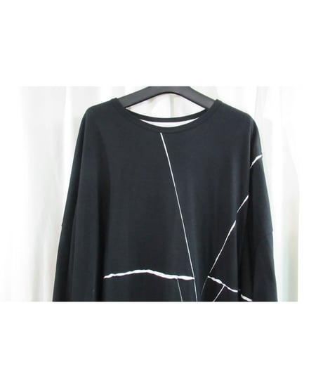B yohji yamamoto +noir 長袖 断ち切りデザインカットソー N-1