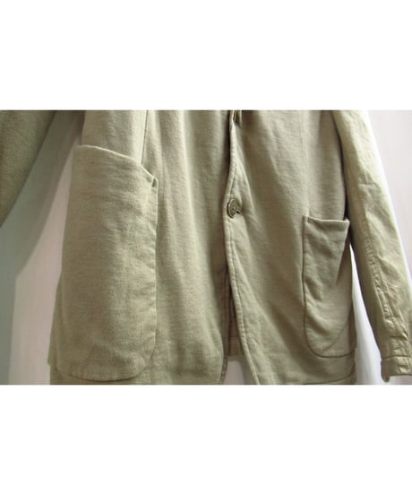 12ss yohji yamamoto pour homme カーキ 切替えデザイン コットンジャケット（HB-J02-803）