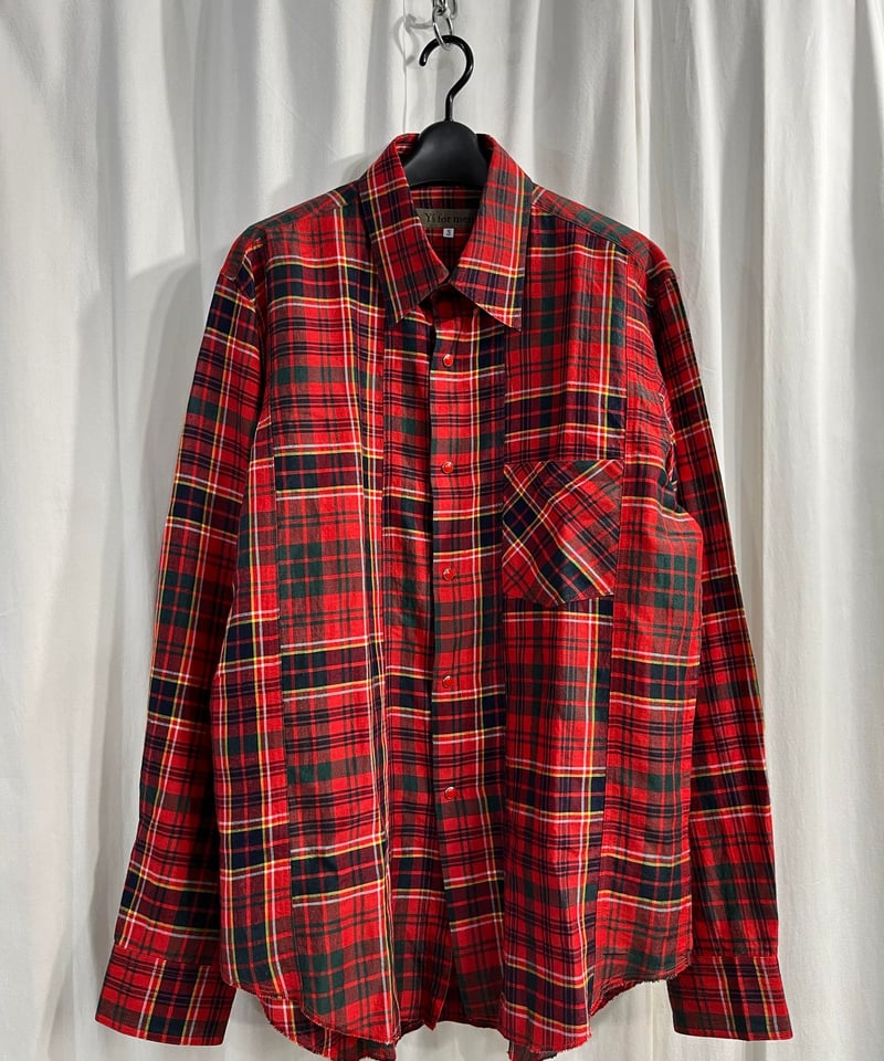 Y's for men yohji yamamoto チェックシャツ(MZ-B08-217) Y's for men yohji yamamoto チェックシャツ(MZ-B08-217)