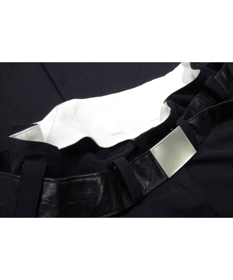 Y's yohji yamamoto ベルト付き デザインフレアスカート(YE-S17 Y's yohji yamamoto ベルト付き デザインフレアスカート(YE-S17