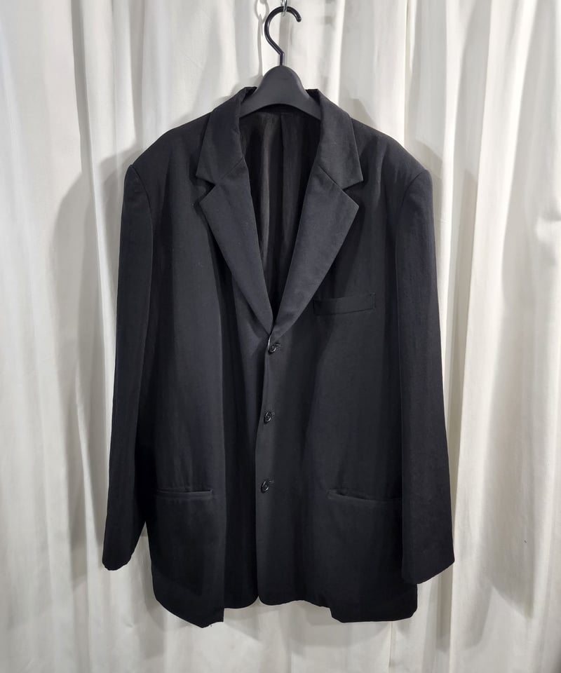 1997ss yohji yamamoto pour homme 黒 バックベルベット切替えデ...