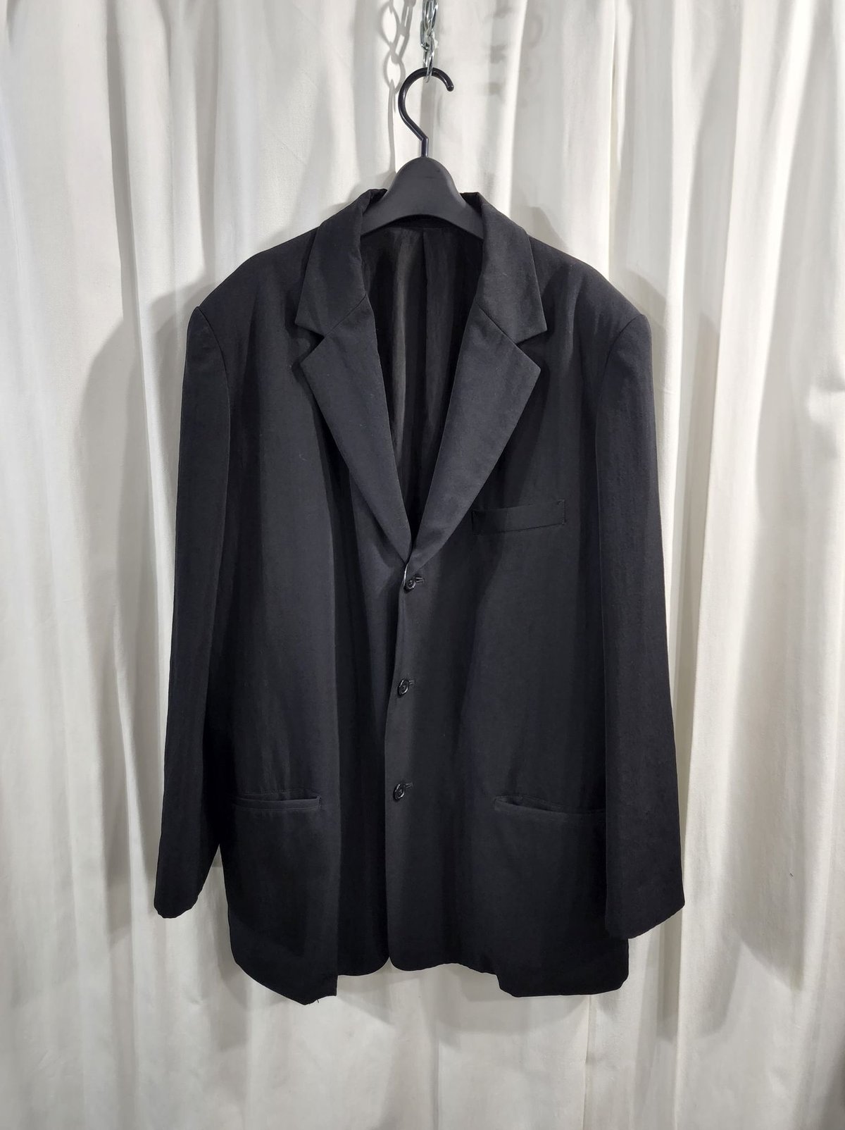 1997ss yohji yamamoto pour homme 黒 バックベルベット切替えデ