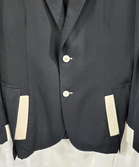 04ss yohji yamamoto pour homme  セットアップカラー釦スーツ  (HZ-J72-100)