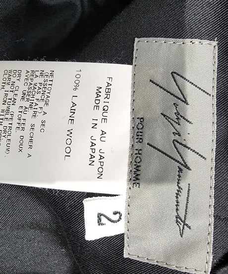 14ss yohji yamamoto pour homme 黒 変形ラップパンツ (HG-P37-100)