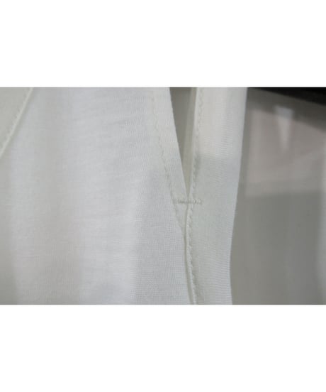 新品 19ss B yohji yamamoto +noir 白 ショルダーデザインノースリーブカットソー NH-T51-270