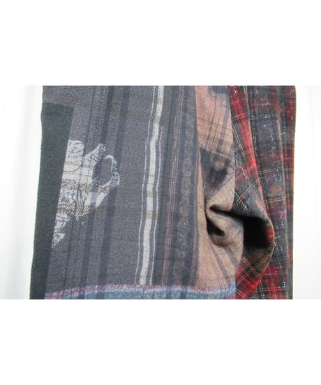 20aw yohji yamamoto pour homme 総柄デザイン ワイドテーパードパンツ（HR-P55-834）