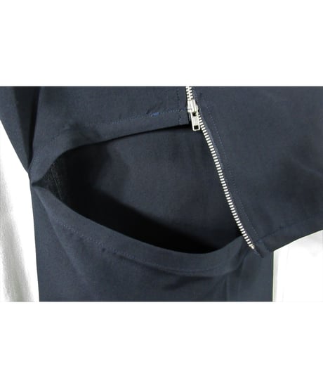 レア AD1991 COMME des GARCONS NOIR vintage 紺 変形ファスナーデザインワンピース GO-11014S