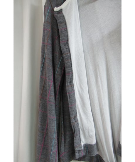 Y's yohji yamamoto レイヤードデザインカットソーカーディガン YU-T65-973