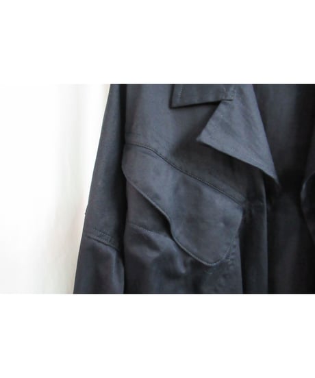 17aw B yohji yamamoto noir ボタンレスデザインベルトコート NK-C54-008