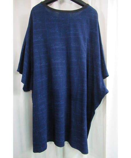 17aw yohji yamamoto Super Blue 青 インディゴ染め プリントカットソー NK-T83-095