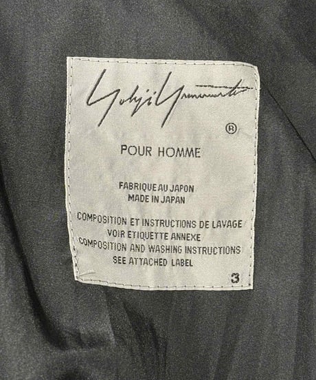 難あり 2018SS yohji yamamoto pour homme 内田すずめ シルクロングシャツ（HW-B39-408）