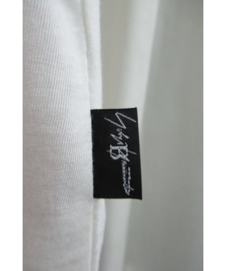 新品 19ss B yohji yamamoto +noir 白 ショルダーデザインノースリーブカットソー NH-T51-270