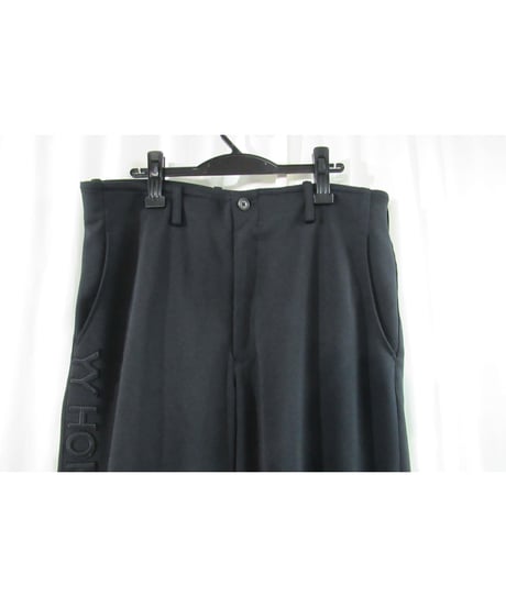 2003ss yohji yamamoto pour homme ロゴ入り ゼッケン テーパードパンツ　HQ-P51-930