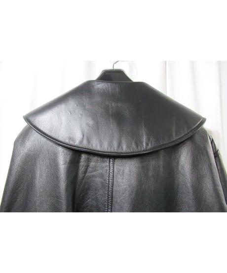 97aw yohji yamamoto pour homme vintage セーラーカラーデザイン レザーブルゾン（HI-Y03-700）