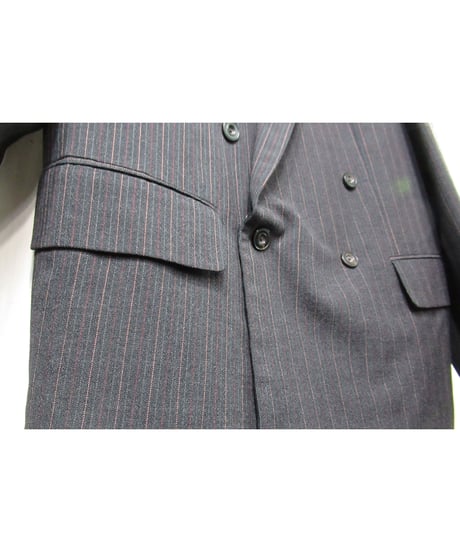90's yohji yamamoto COSTUME D'HOMME グレー ダブル 変わりボタンセットアップ（HV-X04-190）