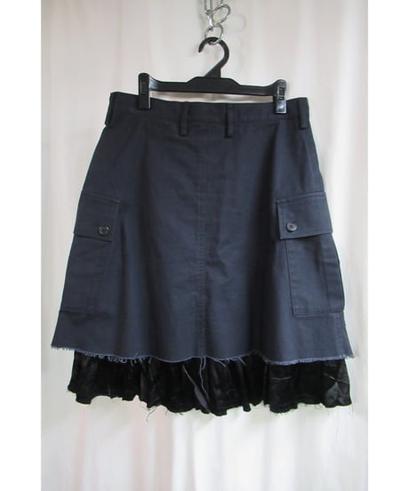 Y's yohji yamamoto 素材レイヤードデザインスカート YB-S01-024