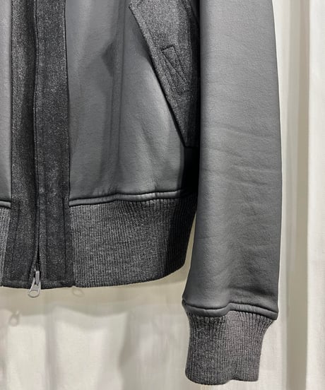 Y-3 yohji yamamoto PU合成革 ダブルジップブルゾン（3-J-088xxx）