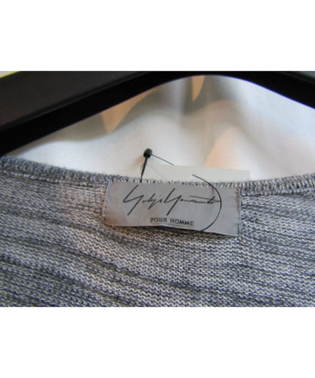 15ss yohji yamamoto pour homme ボーダー切り替えデザインニット HU-T47-097