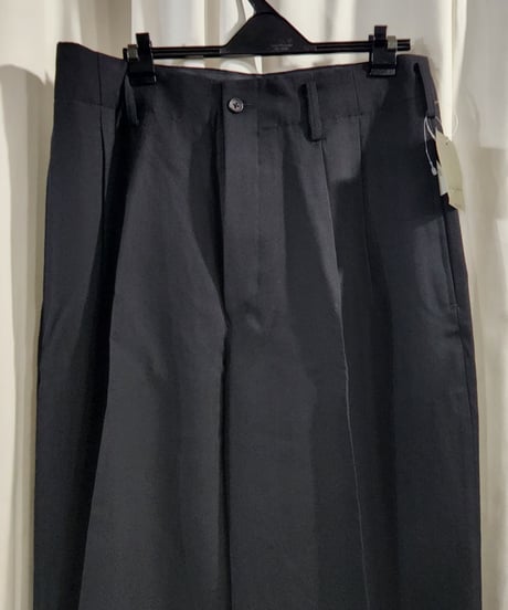 難あり1998AW yohji yamamoto pour homme 黒 ウールギャバジンテーパードパンツ　(HY-P21-100)
