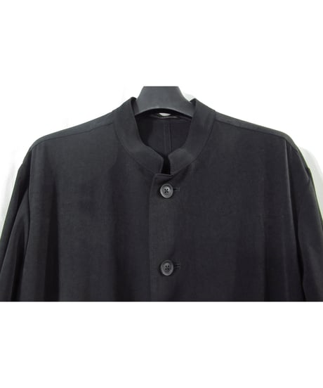 20ss yohji yamamoto pour homme シグネチャーペイント スタンドカラーロングドレス（HN-D26-500）