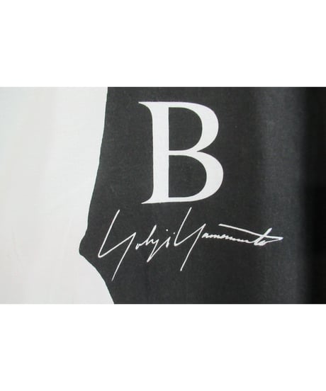 17ss BLACK and BLACK yohji yamamoto +noir 白 顔料プリントカットソー ND-T61-074