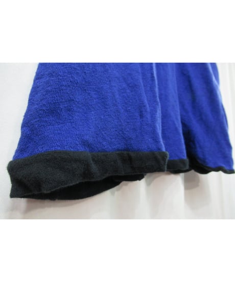 Y’s for men yohji yamamoto 裏地カラー切替えデザイン コットン半袖カットソー ブルー（MJ-T45-800）