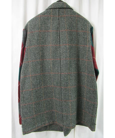 AD1996 COMME des GARCONS HOMME PLUS アーガイル袖切り替えデザインジャケット PJ-04062L