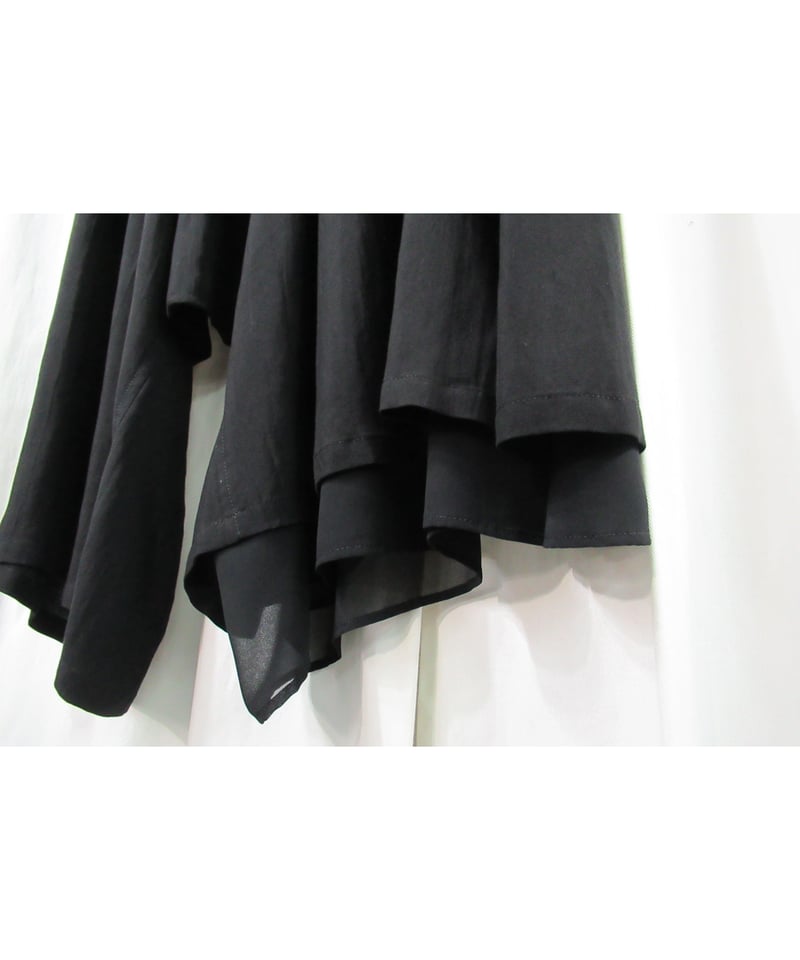 Y's yohji yamamoto レイヤードデザイン アシメトリーサルエル