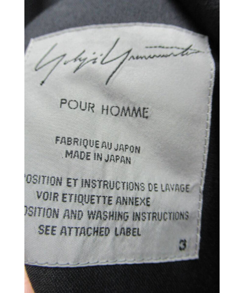 2011ss yohji yamamoto pour homme 黒 デザインロングジャケット