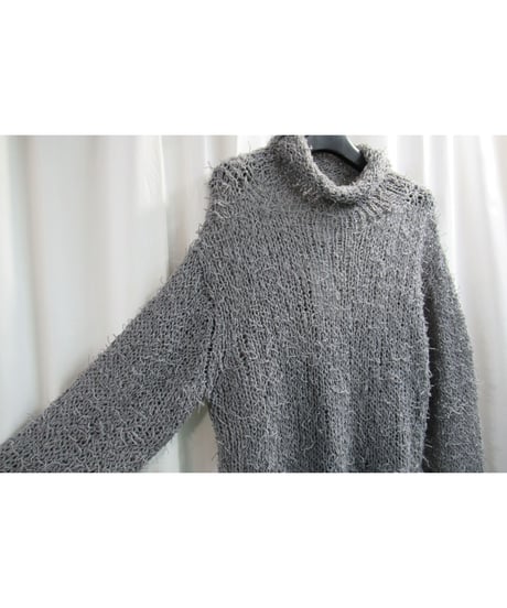 94aw yohji yamamoto pour homme vintage マリオネット期 グレー デザインニット（HV-K57-114）