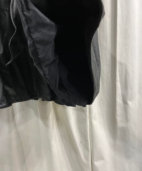 1980's ISSEY MIYAKE ライナー付き羊革ロングコート（JQ64019）