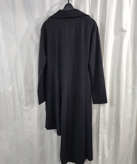 2017aw yohji yamamoto femme 黒 アシンメトリーロングジャケット （FK-J15-100）
