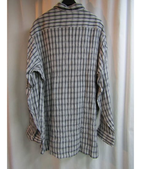 Y's for men yohji yamamoto シャーリング加工チェックブラウス MI-B08-201