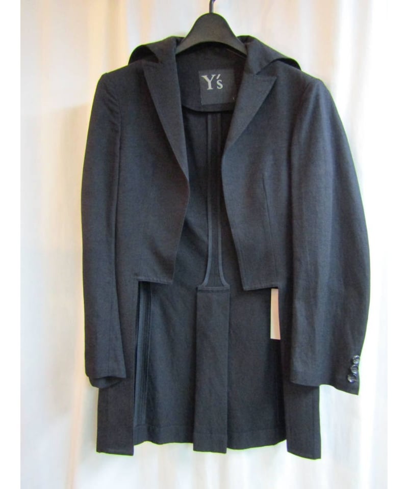 Y's yohji yamamoto 襟デザイン燕尾ジャケット YT-J04-213 | LA Y's yohji yamamoto 襟デザイン燕尾ジャケット YT-J04-213 | LA
