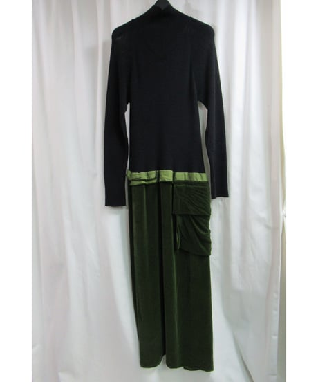 95aw yohji yamamoto femme vintage ニット切替えワンピース FE-D22-437