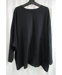 新品 17ss B yohji yamamoto +noir 黒 切り替えデザインカットソー ND-T60-086