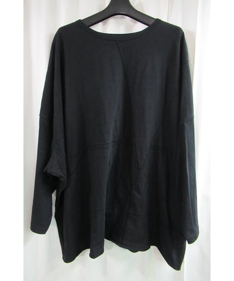 新品 17ss B yohji yamamoto +noir 黒 切り替えデザインカットソー ND-T60-086