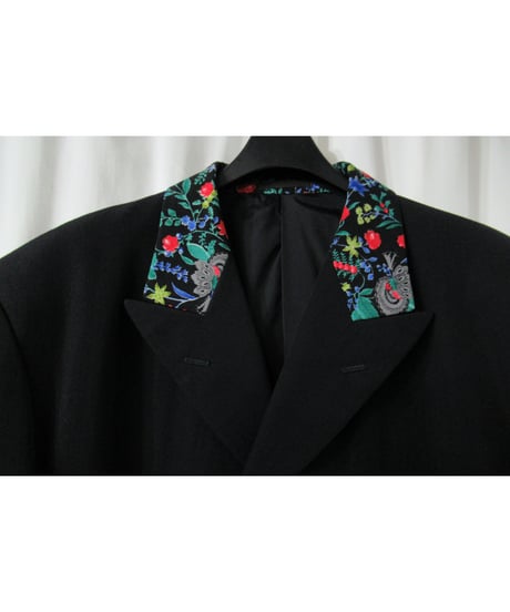 激レア AD1988 COMME des GARCONS HOMME PLUS 花襟 ダブルボタンデザインジャケット PP-05008S