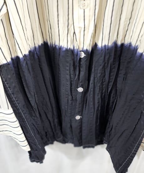 1993aw yohji yamamoto femme 脱色切替えデザインブラウス (FP-B01)