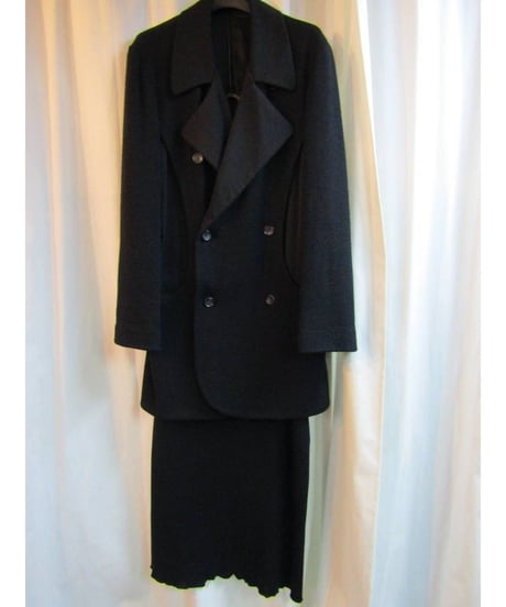 96aw yohji yamamoto femme vintage ニット切替デザインセットアップ FG-J33-102