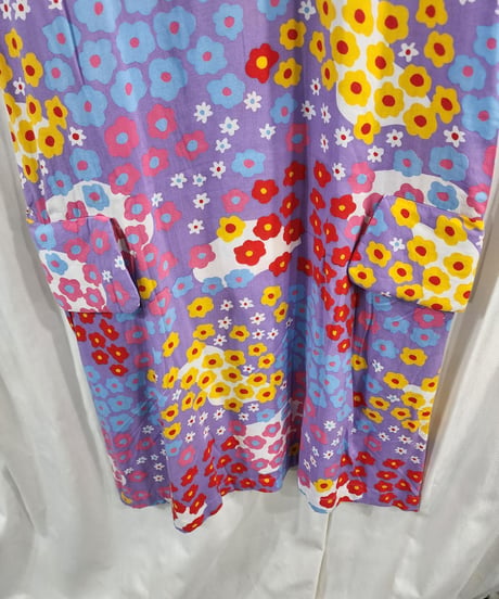 難ありAD1996 COMME des. GARCONS 青山オリジナル 赤 プリントワンピース (KX-615190)