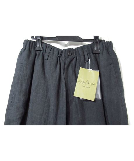 未使用 21ss yohji yamamoto pour homme 麻 プリントデザインパンツ（HD-P42-802）