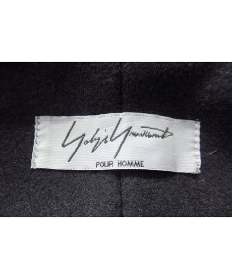 yohji yamamoto pour homme 切りっぱなし ラグランスリーブデザイン ミリタリーコート（FQ-C55-102）