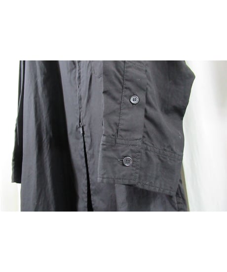 20ss yohji yamamoto pour homme スタンドカラー ダブルファスナーデザイン ロングブラウス（HN-B05-001）