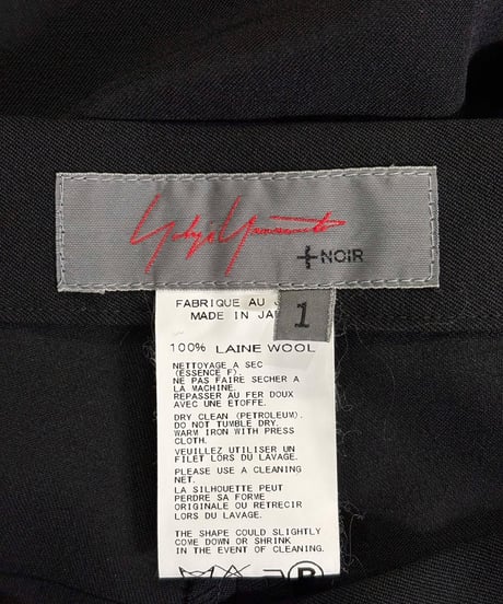 2011SS yohji yamamoto +NOIR ウールギャバジンパンツ（NO-P06-100）